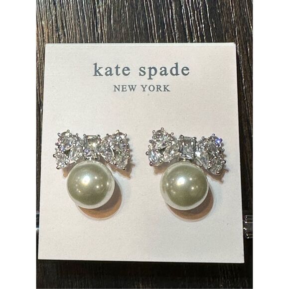 Kate Spade NEW earrings - Happily Ever After statement earrings pearl sparkle - Picture 10 of 13